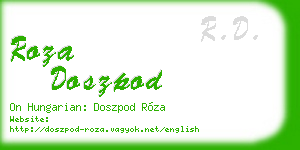 roza doszpod business card